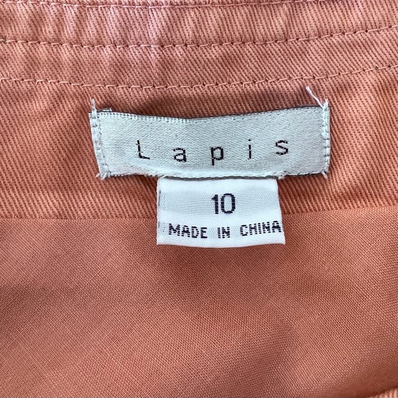 Lapis Salmon Pink-Orange Floral Embroidery 1950s Grease Maxi Swing Skirt Size 10 - Picture 15 of 15